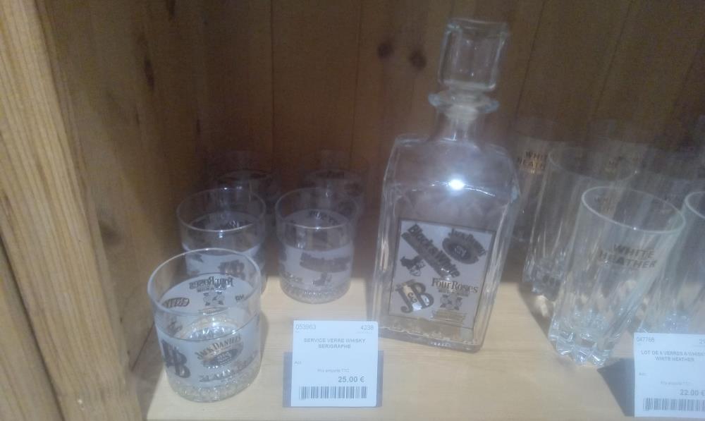 SERVICE VERRE WHISKY SERIGRAPHE
