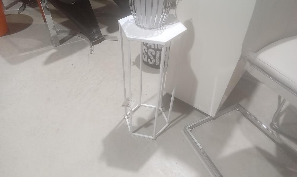 SELETTE METAL BLANCHE OCTOGONALE