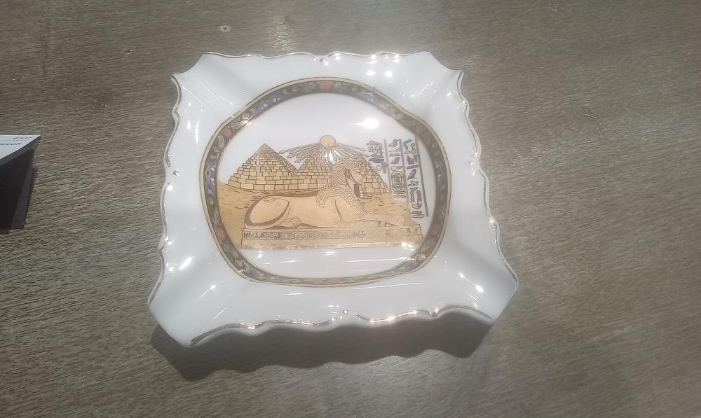 CENDRIER CERAMIQUE DECOR EGYPTE