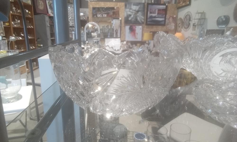 SALADIER CRISTAL DE BOHEME DENTELE