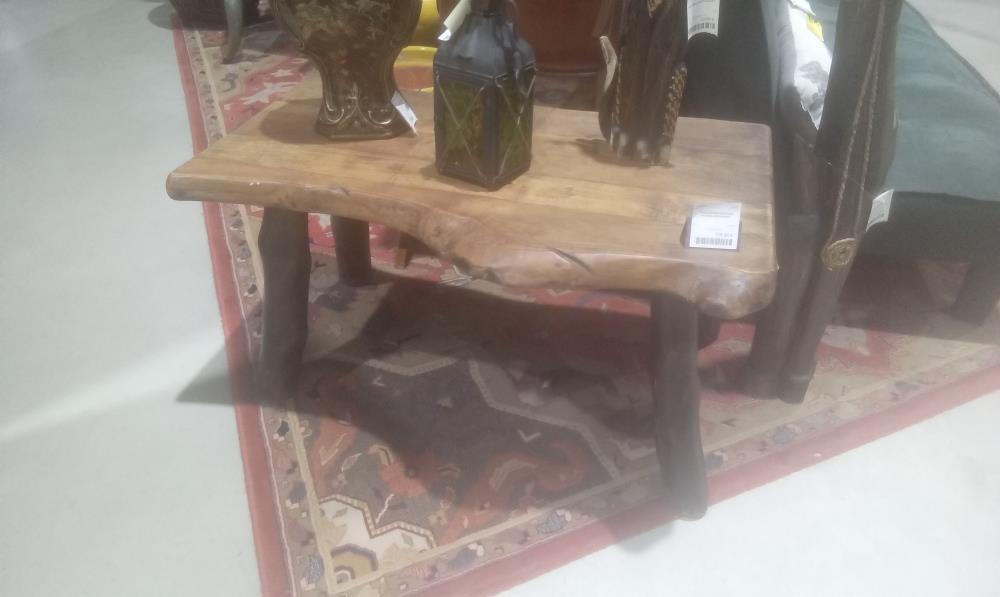 TABLE BASSE RUSTIQUE PLATEAU BOIS EPAIS