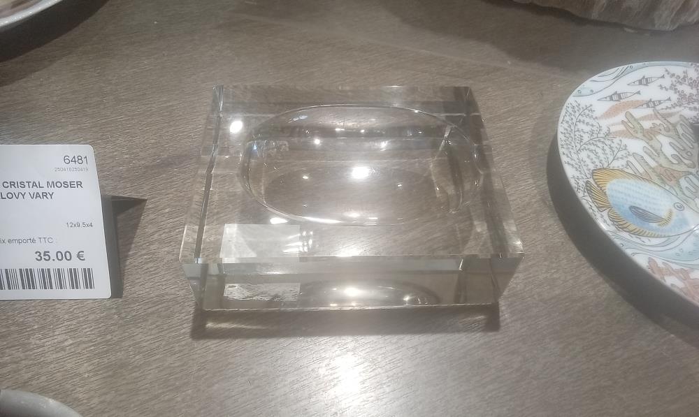 CENDRIER CRISTAL MOSER KARLOVY VARY