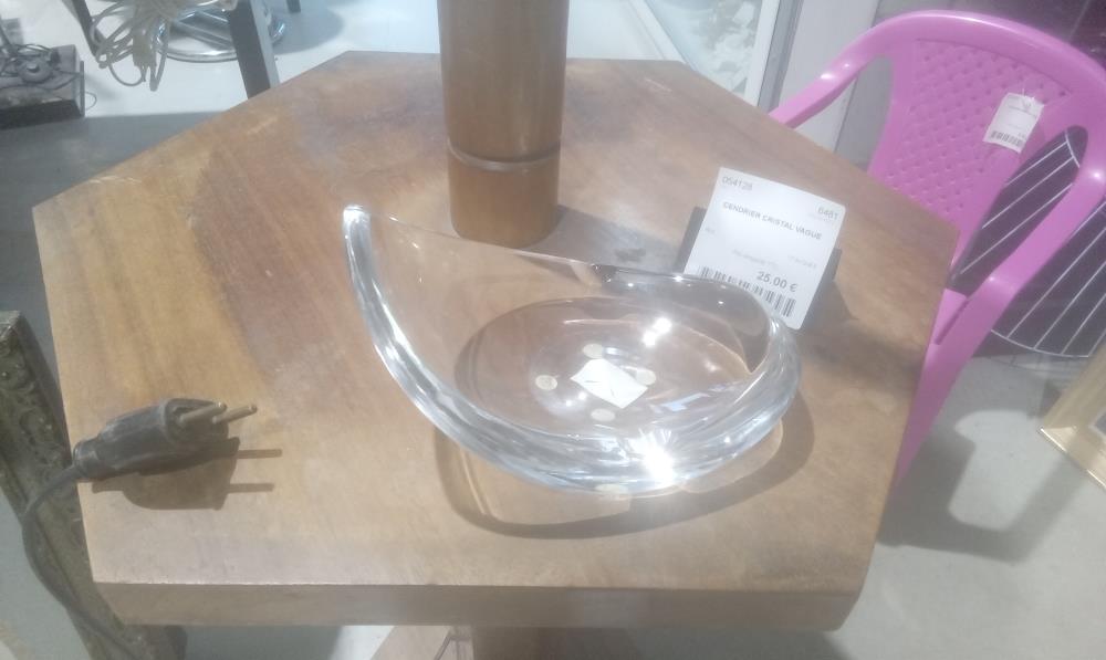 CENDRIER CRISTAL VAGUE
