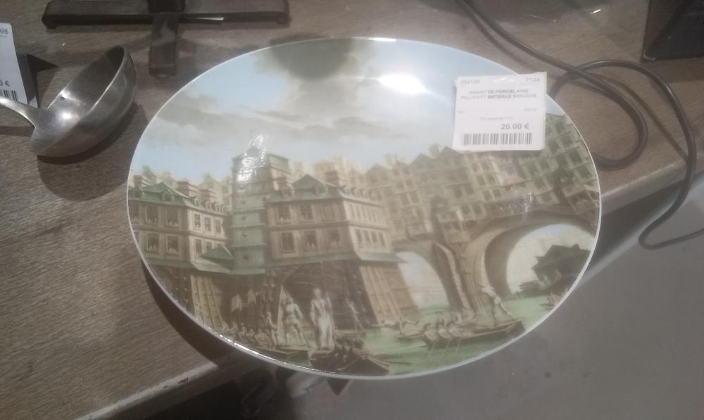 ASSIETTE PORCELAINE PILLIVUYT BATEAUX MOUCHS