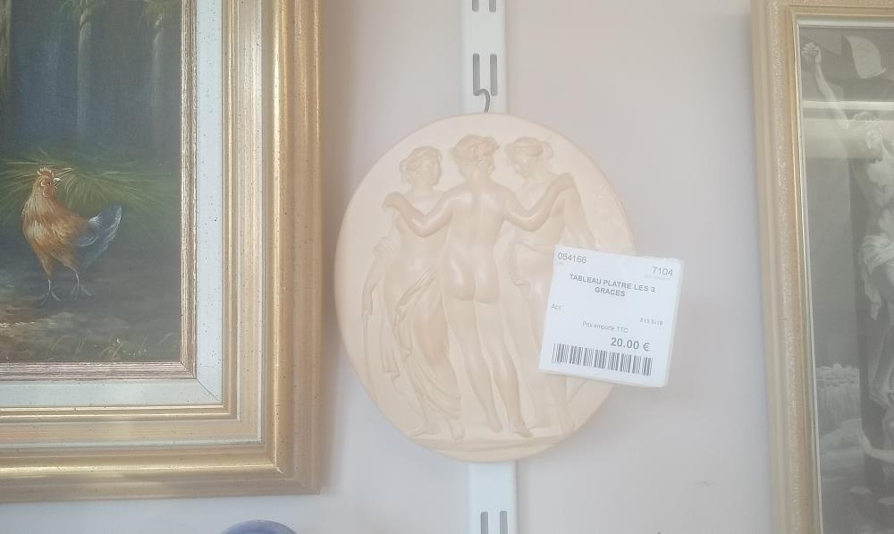 TABLEAU PLATRE LES 3 GRACES