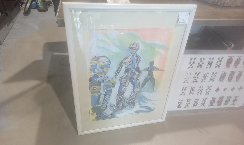 TABLEAU COMPOSITION ROBOT CADRE BLANC