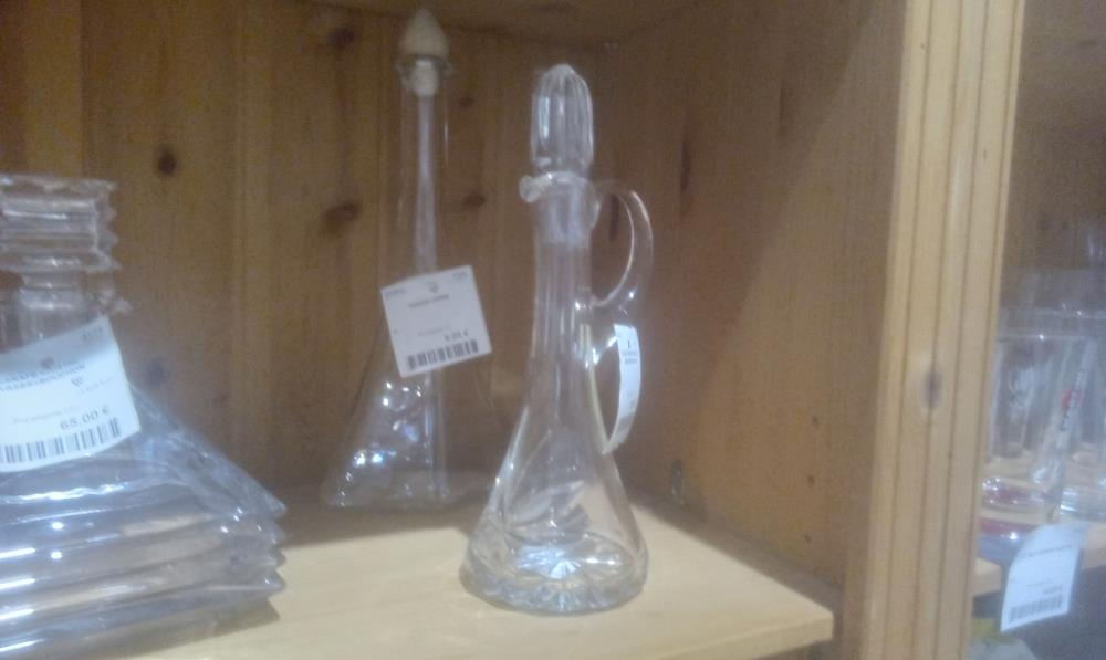 FLACON 1ANSE CRISTAL DE BOHEME+BOUCHON