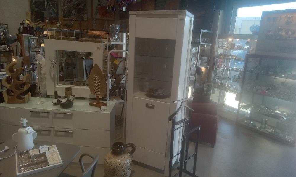 VITRINE 1 PORTE MELAMINEE BLANCHE EN L'ETAT