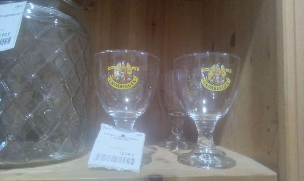 LOT DE 4 VERRES A BIERE GRIMBERGEN