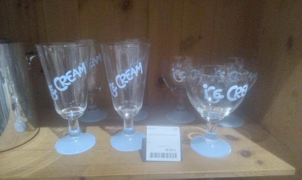 LOT DE COUPES ICE CREAM