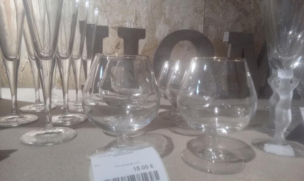 LOT DE VERRE A COGNAC NAPOLEON