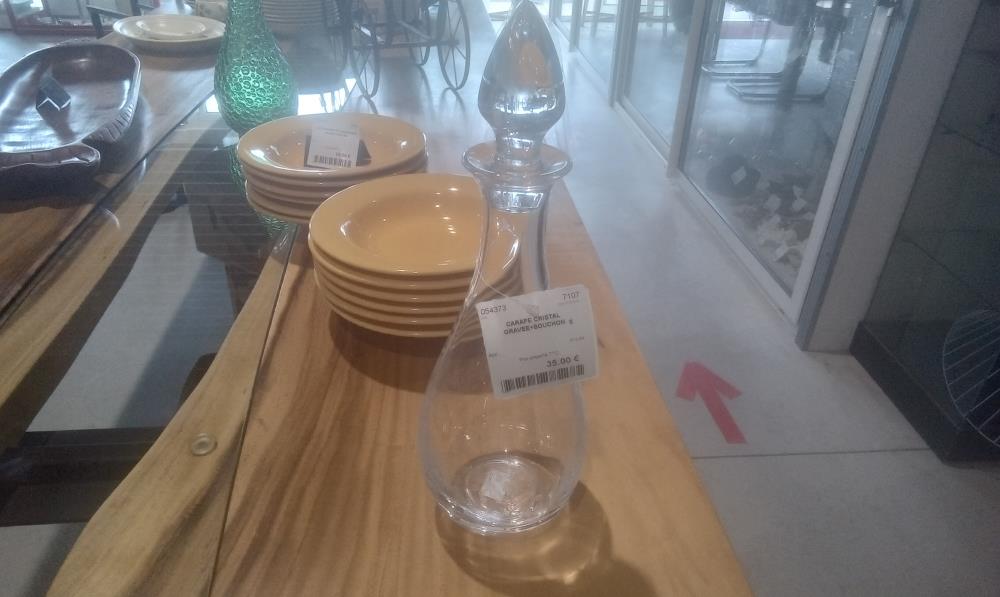 CARAFE CRISTAL GRAVEE+BOUCHON