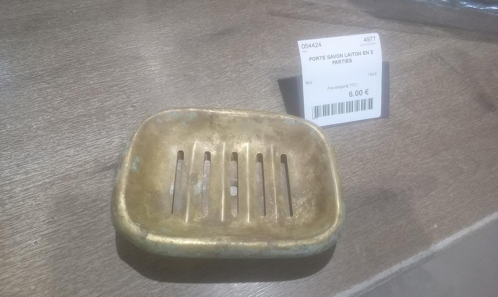 PORTE SAVON LAITON EN 2 PARTIES