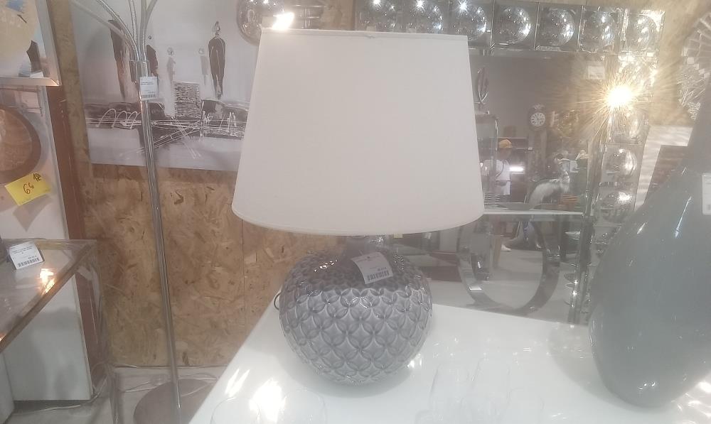 LAMPE CERAMIQUE GM PIED GRIS