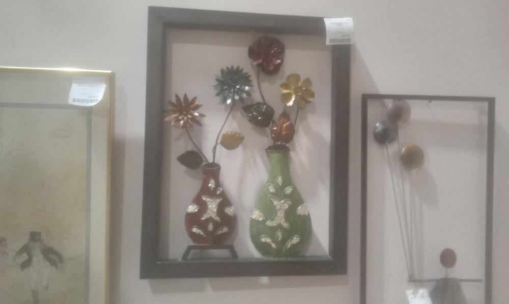 TABLEAU METAL FLEUR AJOURE
