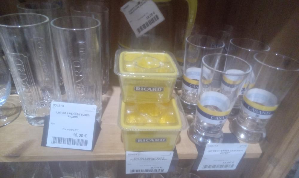 LOT DE 3 SERVITEURS PUBLICITAIRES RICARD PVC