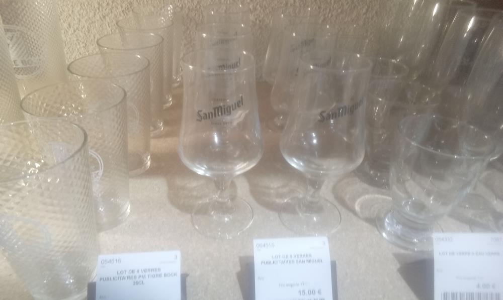 LOT DE 6 VERRES PUBLICITAIRES SAN MIGUEL
