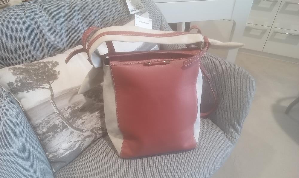 SAC CUIR ET TOILE 1ANSE EPHIRE PARIS