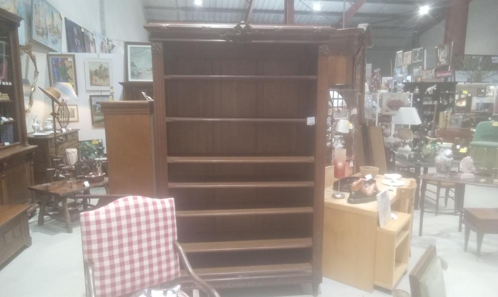 BIBLIOTHEQUE OUVERTE 1900 STYLE LOUIS XVI+2 PORTES OFFERTES