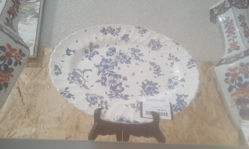 PLAT CERAMIQUE DECOR FLORAL  MYOTT MEAKIN