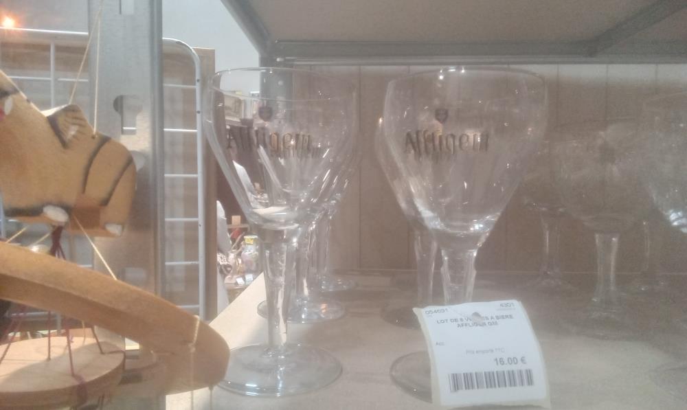 LOT DE 6 VERRES A BIERE AFFLIGEN GM