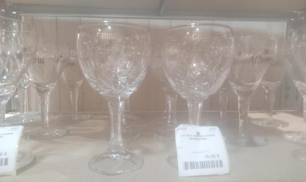 LOT DE 6 VERRES A BIERE GRIMBERGEN
