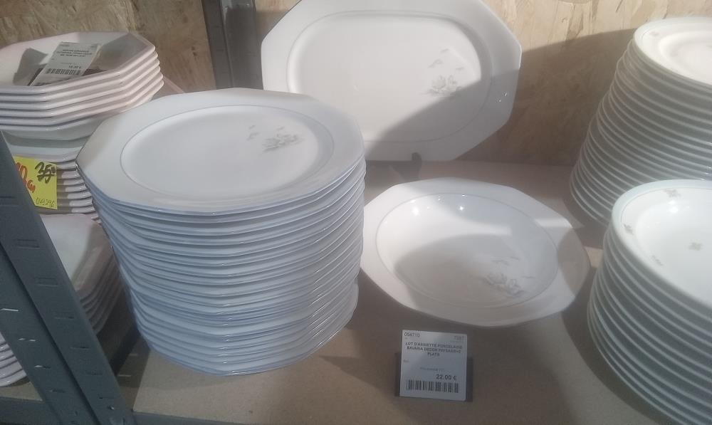 LOT D'ASSIETTE PORCELAINE BAVARIA DECOR PAYSAGE+2 PLATS
