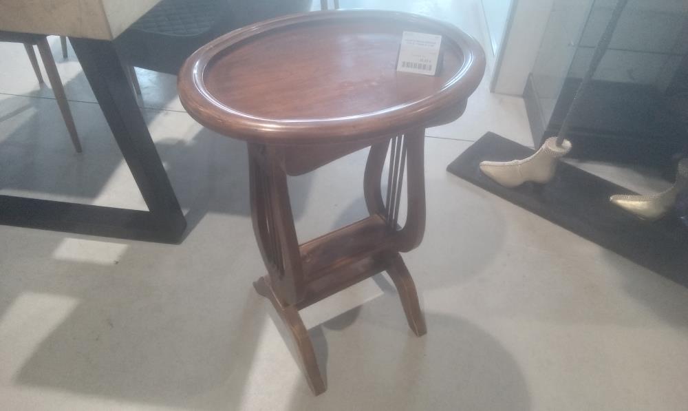 SELETTE TEINTE MERISIER  OVALE 1 TIROIR ET LYRE