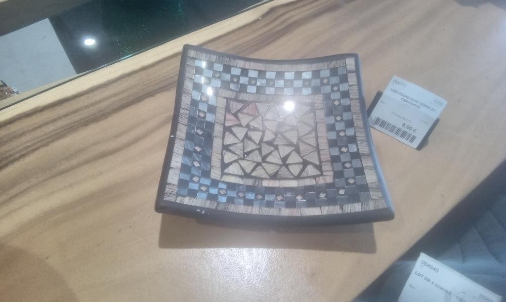 VIDE POCHE AVEC VERRE ET CERAMIQUE