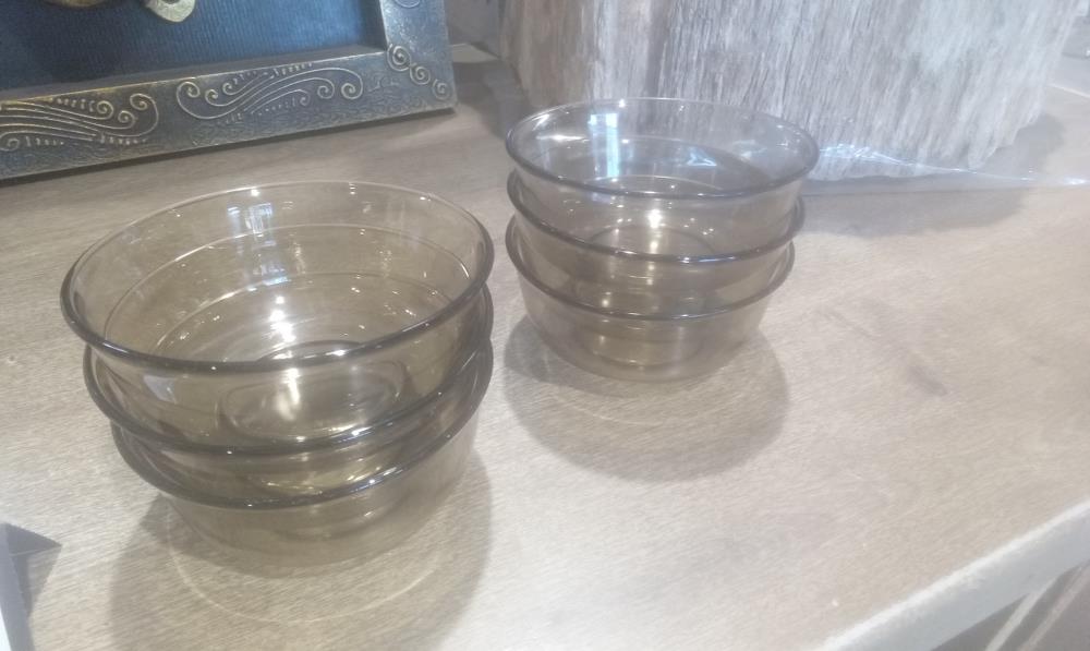 LOT DE RAVIERS ARCOPAL VERRE FUME