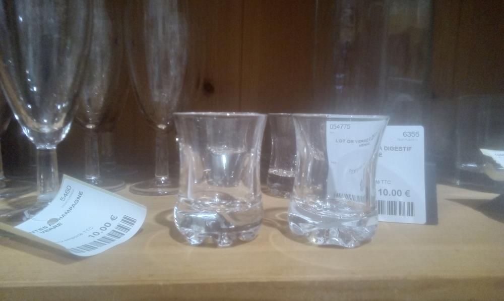 LOT DE VERRE A DIGESTIF VERRE