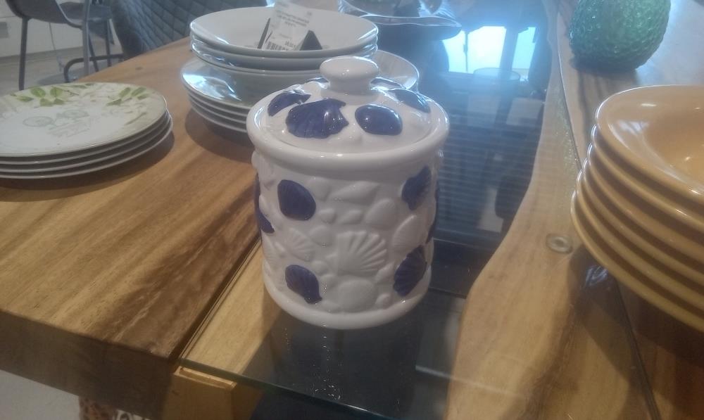 BOITE CERAMIQUE DECOR COQUILLAGE