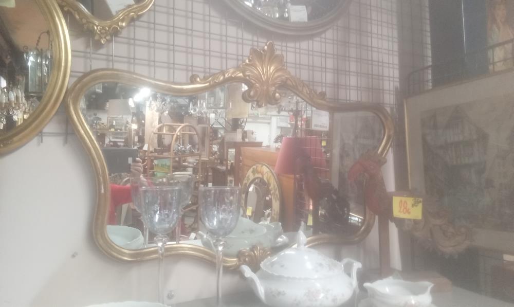 MIROIR DORE STYLE LOUIS XV EN L'ETAT