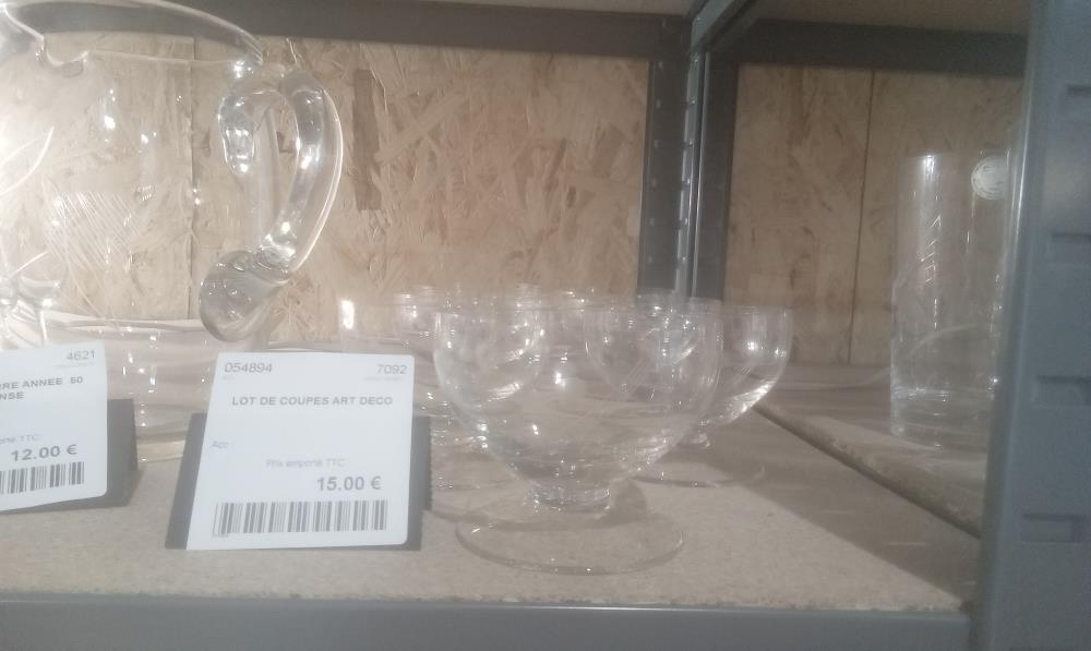 LOT DE COUPES ART DECO