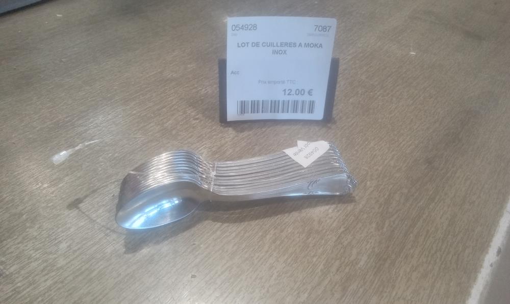 LOT DE CUILLERES A MOKA INOX