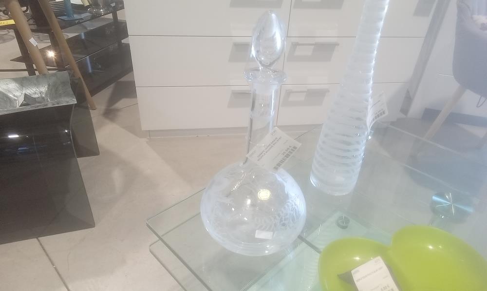 CARAFE VERRE GRAVE SOUFFLE BOUCHE ENL'ETAT