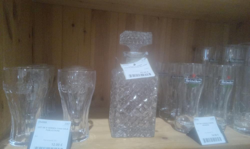 CARAFE A WHISKY CRISTAL+BOUCHON EN L'ETAT