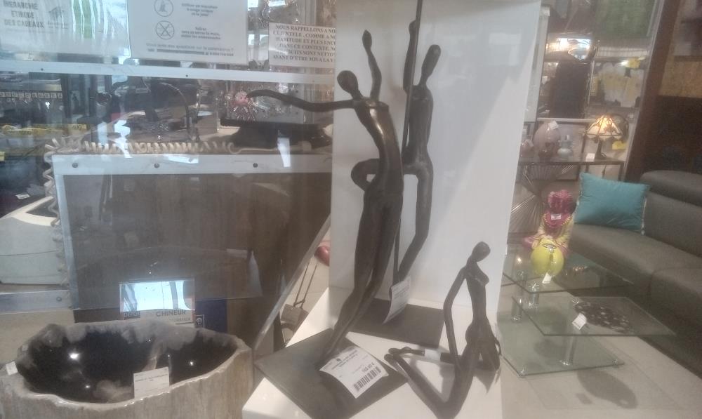 DANSEUSE ACIER BRONZE SIGNE JM KLEIN