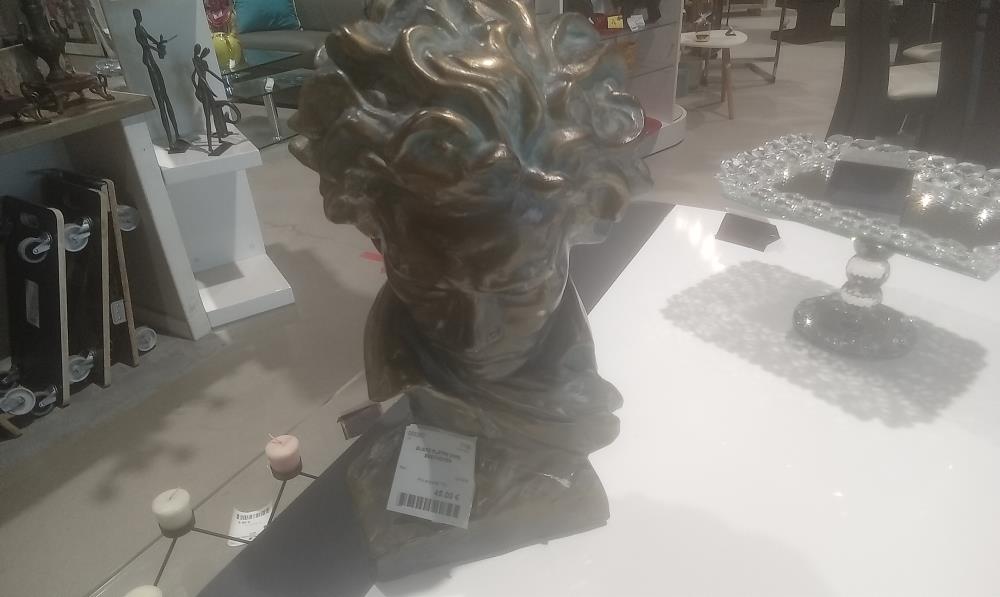 BUSTE PLATRE DORE BEETHOVEN