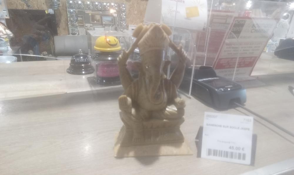 GANESCHE SUR SOCLE JASPE