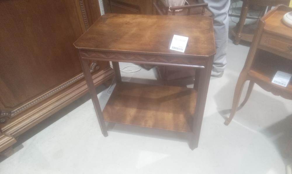 CONSOLE ART DECO 2 NIVEAUX FRISE PLACAGE NOYER