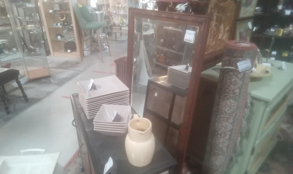 MIROIR BOIS ART DECO GLACE BISEAUTE