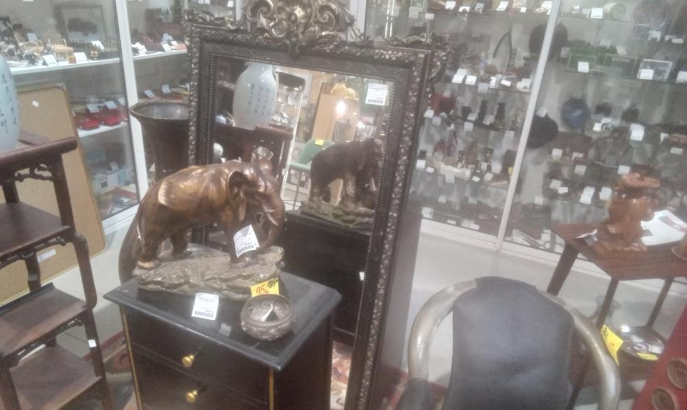 MIROIR NAPOLEON III DORE ET NOIR