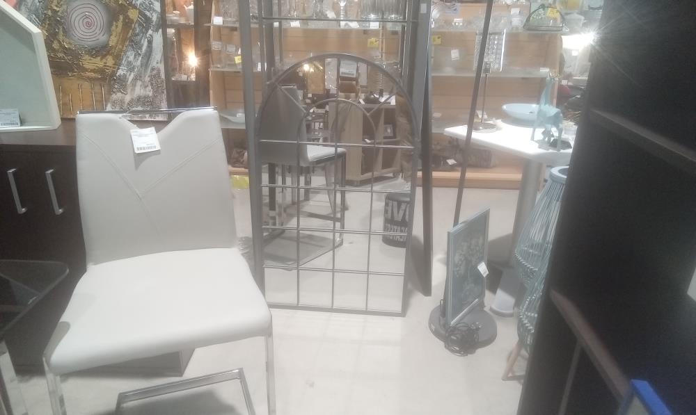 MIROIR STYLE INDUSTRIEL METAL GRIS
