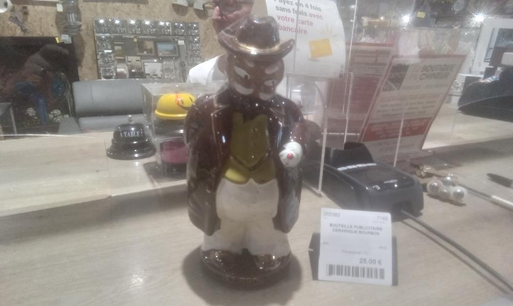 BOUTEILLE PUBLICITAIRE CERAMIQUE BOURBON 