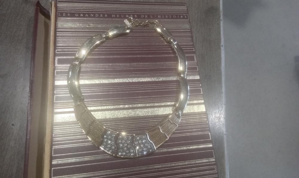 COLLIER FANTAISIE LERITZ METAL DORE