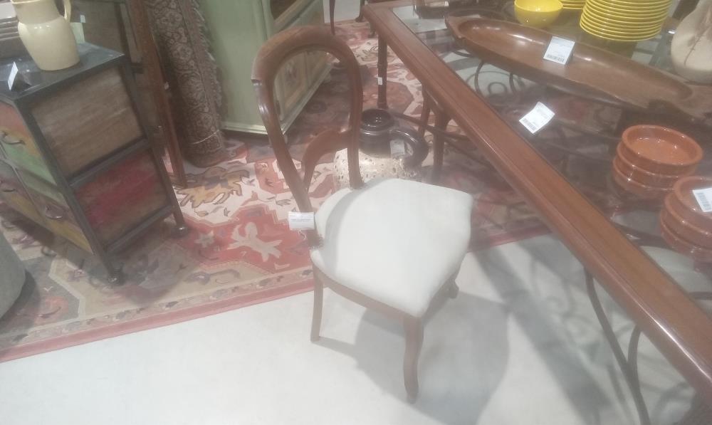 CHAISE  ST LOUIS PHILIPPE TISSUS BEIGE EN L'ETAT