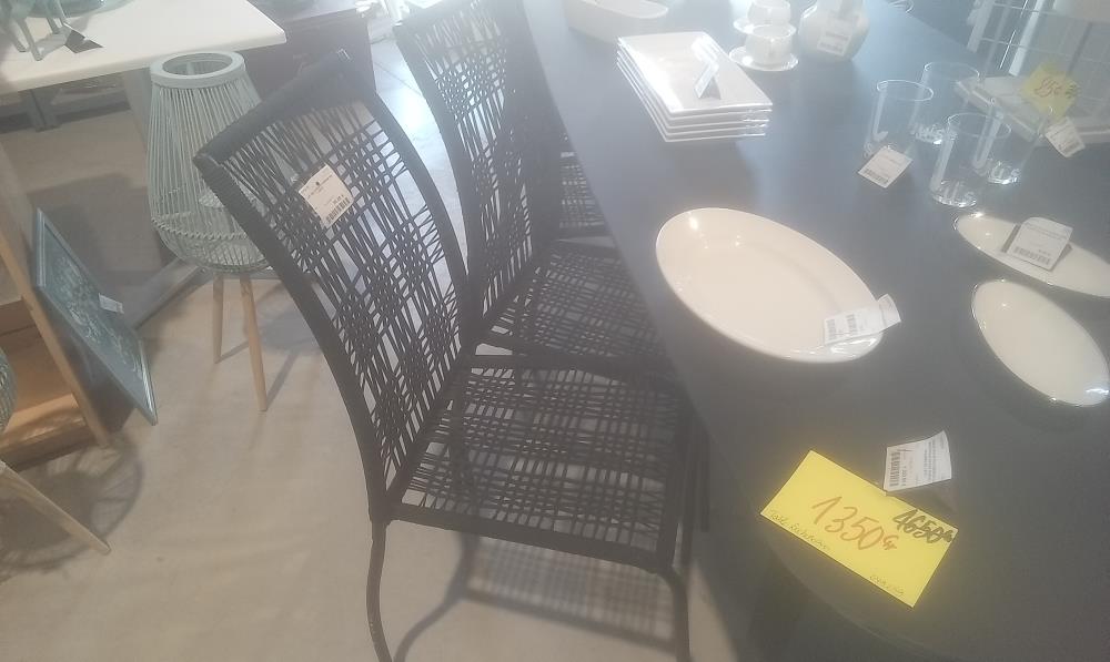 LOT DE 4 CHAISES CORDE EN L'ETAT