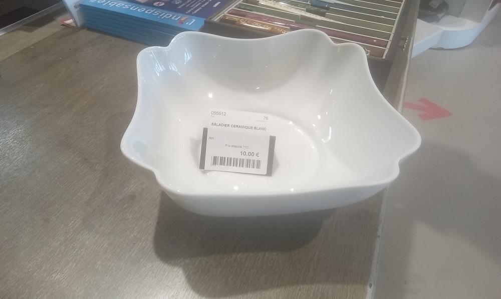 SALADIER CERAMIQUE BLANC