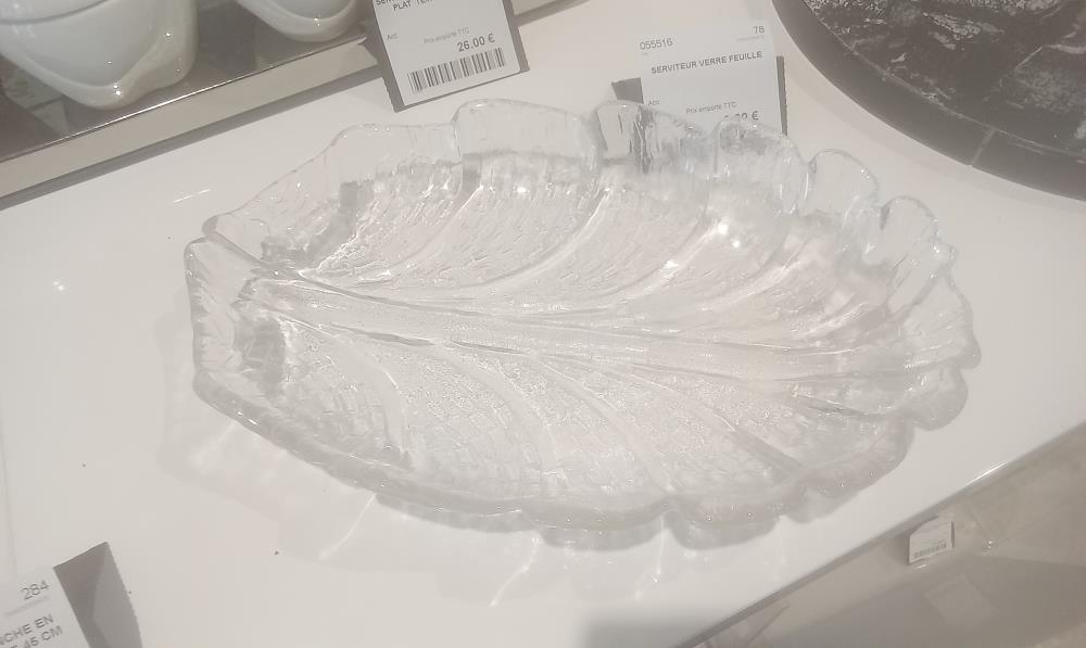 SERVITEUR VERRE FEUILLE